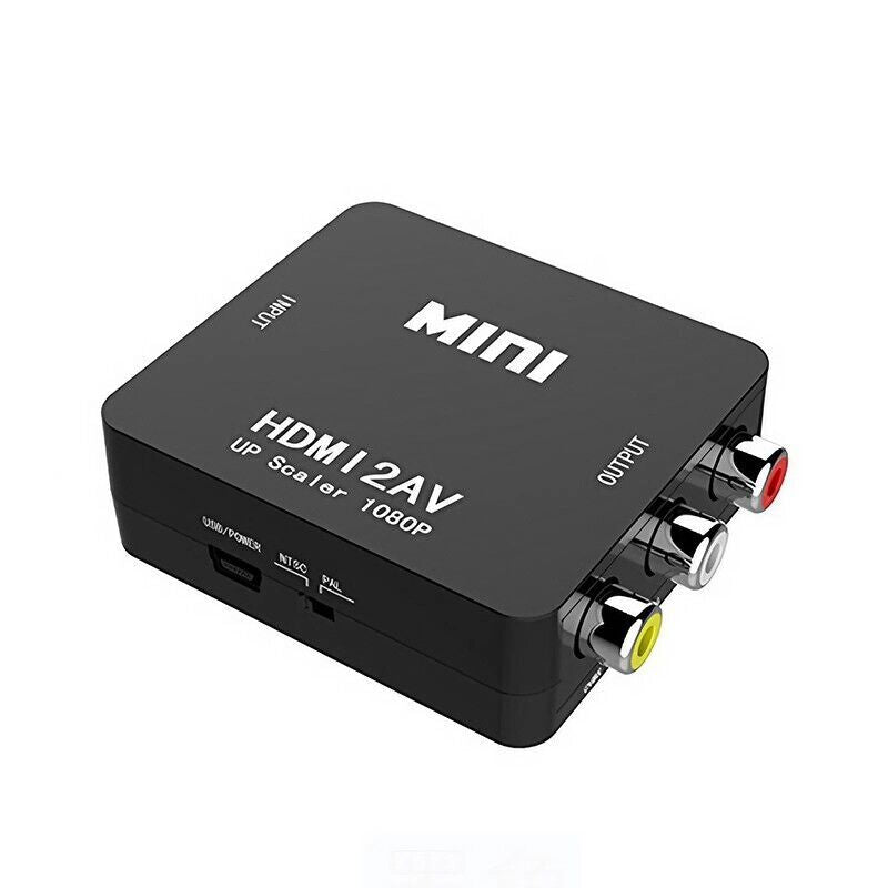 HDMI to RCA Composite AV CVBS 3RCA Video Cable Converter 1080p Downscaling Black