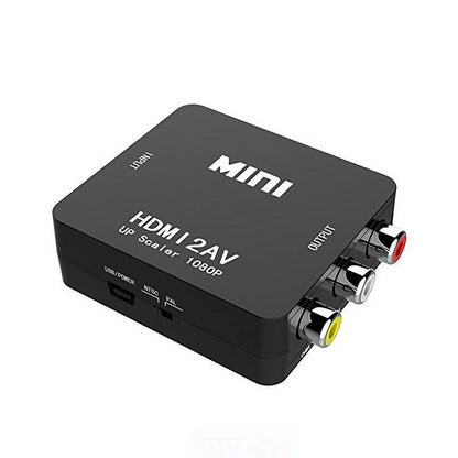 HDMI to RCA Composite AV CVBS 3RCA Video Cable Converter 1080p Downscaling Black