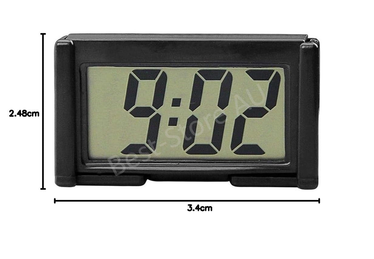 Small Digital Clock LCD Date Time Calendar For Car Dashboard Table Desk Portable