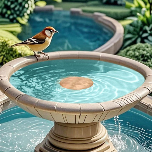 99.99% Pure Copper Mellbree Bird Bath Copper Disk Outdoor Birdbaths