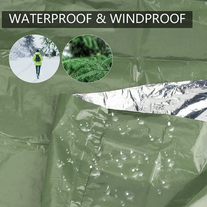 For First Aid Survival 2x Emergency Rain Poncho Waterproof Coat Warm Keeping AU