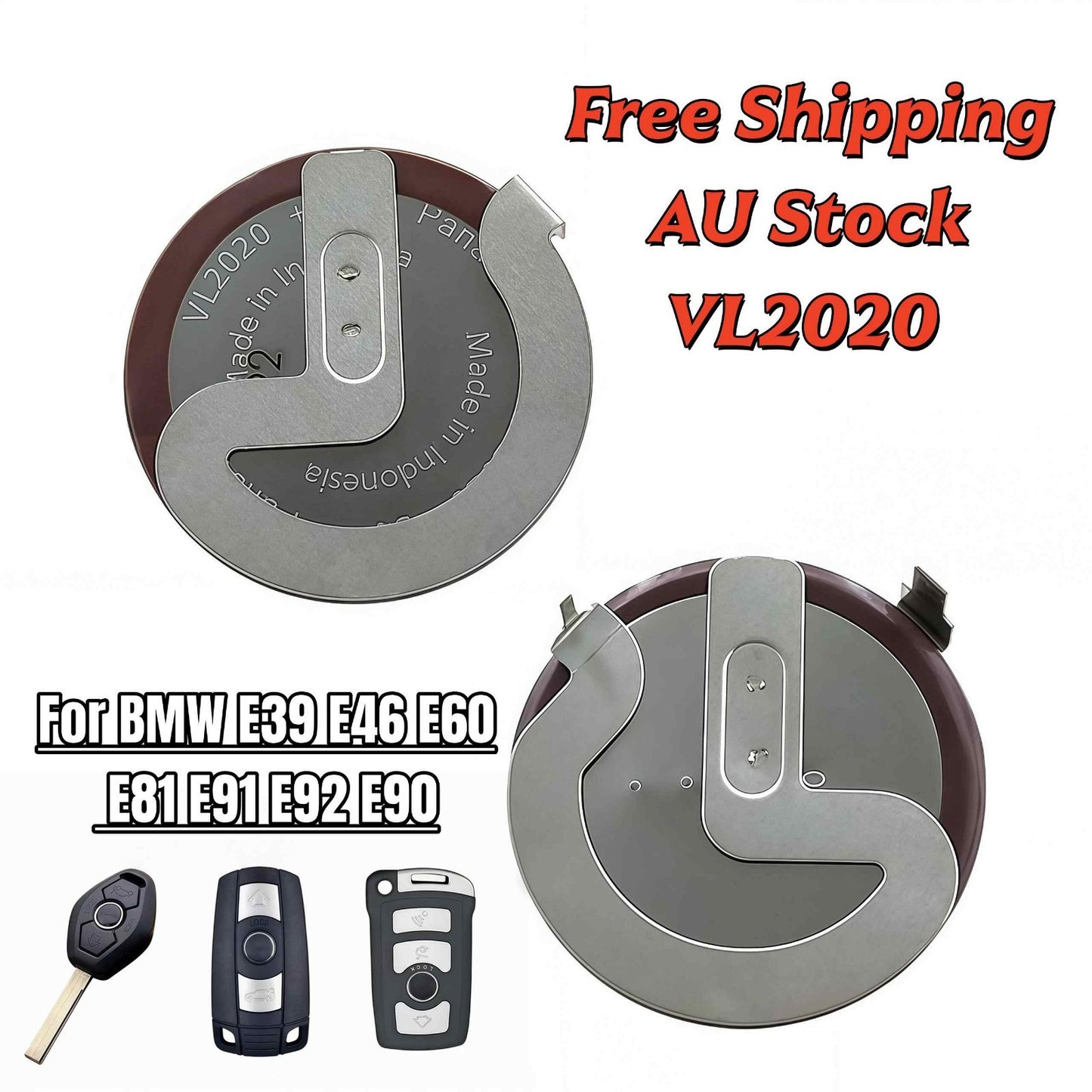 Remote Key Fob Rechargeable Battery for Panasonic VL2020 BMW E39 E46 E60 E90 E92