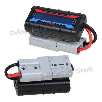 200A Digital LCD Amp Watt Meter Power Analyser Solar Caravan+ Anderson Plug NEW