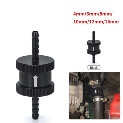 4mm/6mm/8mm/10mm/12mm/14mm Non Return One Way Fuel Check Valve Aluminum Alloy