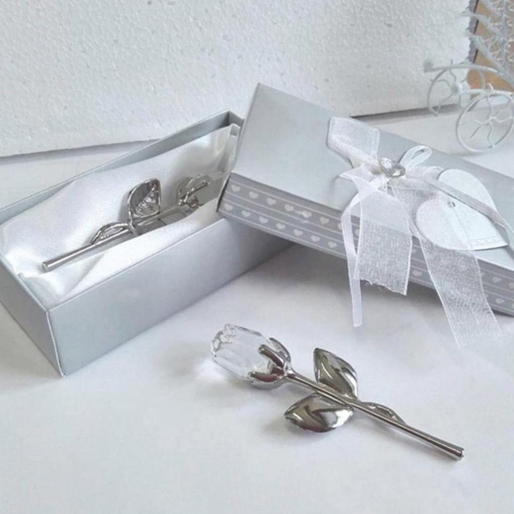 Artificial Flower Rose Gifts Crystal Rose with Gift Box for Her Valentine's Day