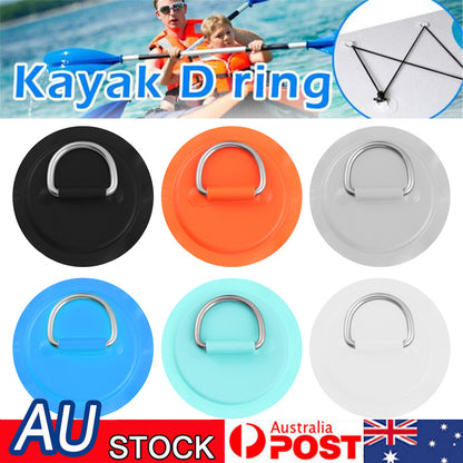 Stainless Steel D Ring Pad Patch Inflatable Paddle Board SUP Kayak Canoe Boat