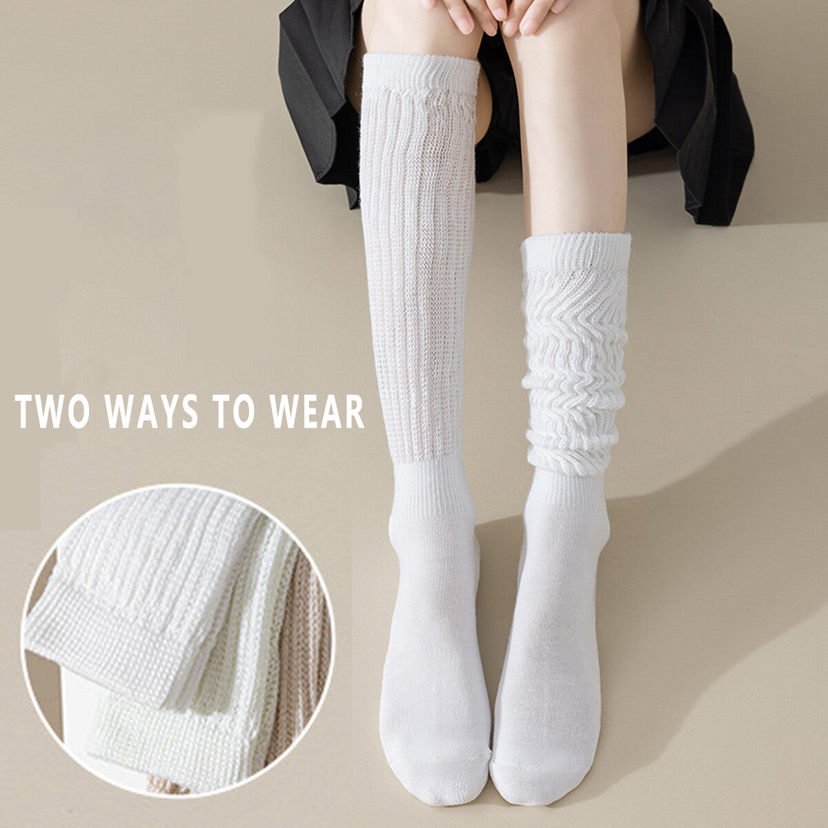 3Pairs Warm Calf Sock Stack Stockings Winter Fall Over Knee High Thick Socks Set