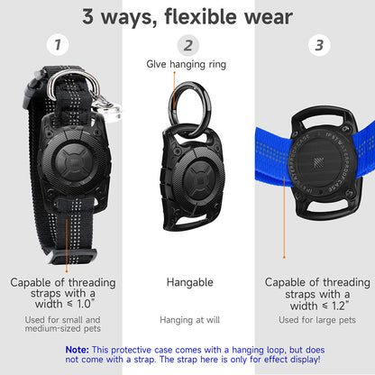 Waterproof Dog Collar Holder Silicone Pet Air Tag Case Cover Compatible with Apple Airtag AU