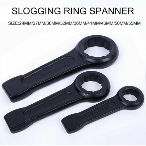 Flogging Ring Spanner Slogging Hammer Impact Striking Wrenches Option:24-55mm