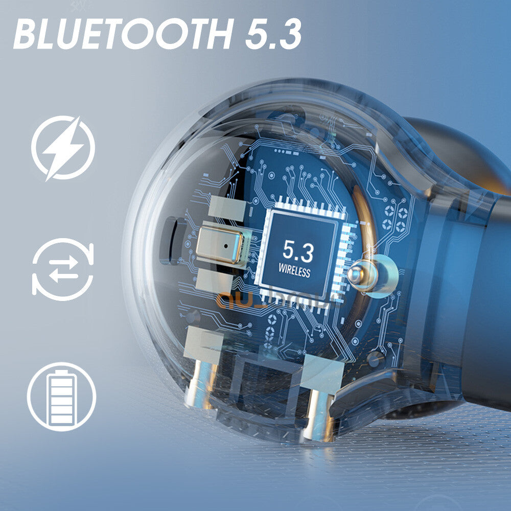Wireless Headphones Bluetooth 5.3 Earphones Earclip Design Touch Control Headset