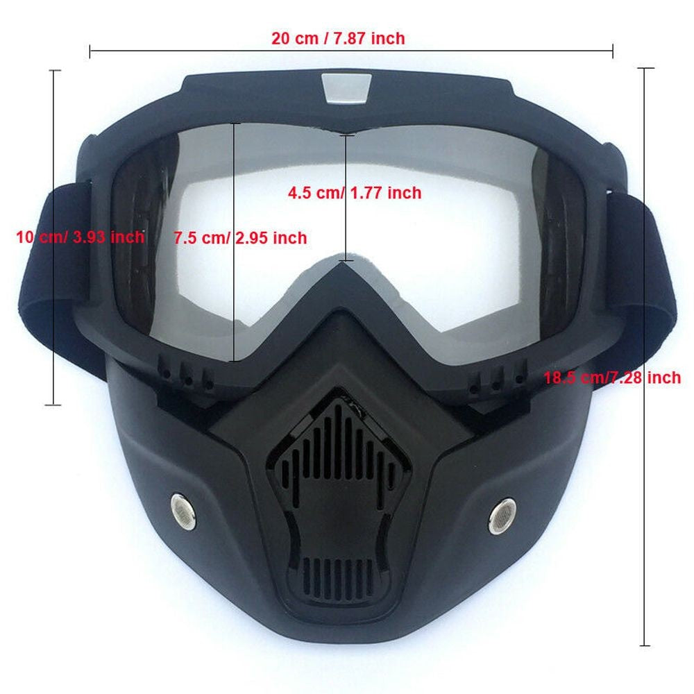 Safety Face Shield Mask Goggles Kits Anti Dust Mouth Filter Work Eye Protection
