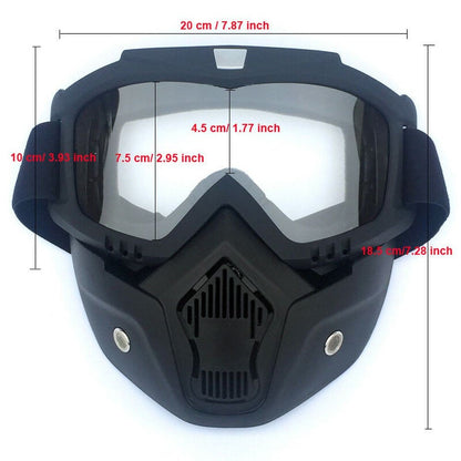 Safety Face Shield Mask Goggles Kits Anti Dust Mouth Filter Work Eye Protection