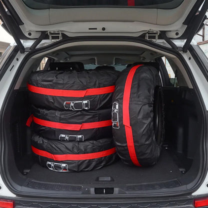 4PCS 13-23inch Car SUV Wheel Bag Tire Tyre Spare Storage Cover Tote Waterproof