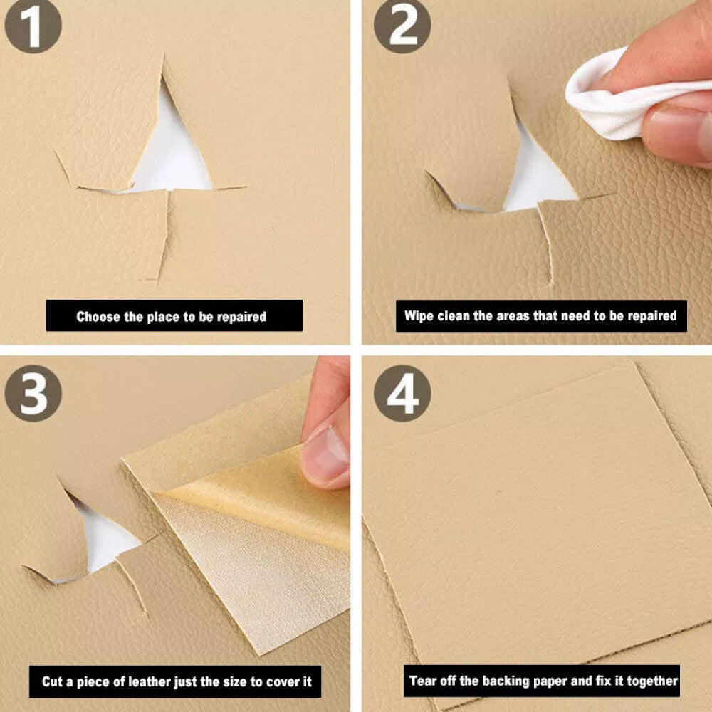Self Adhesive Leather Repair Patch Couch Sofa Car Seat Chair Renovation Sticker