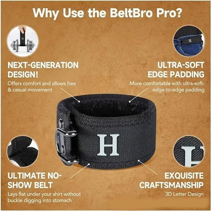 1/2 Tactical Metal Hook Elastic Belt Unisex Buckle-Less Invisible Waist Belt