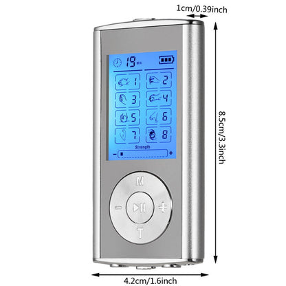 Dual Channel TENS Machine Unit Body Pain Relief Massager Device +8 Pads Physio