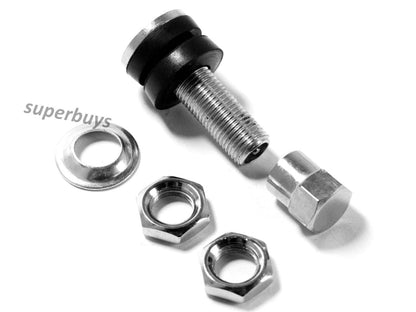 2pcs TR161 Bolt In Tyre Valve Tire Metal Tubeless Clamp In Wheel Rim Rubber