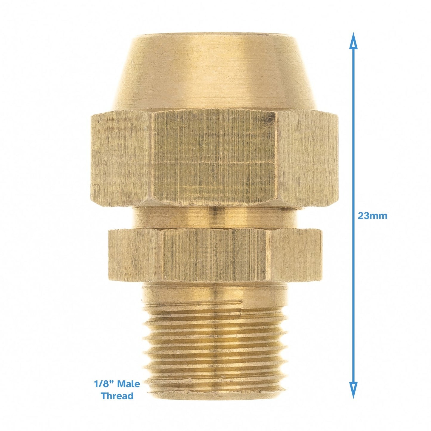 Brass Flared Fitting 1/8" BSP x 6mm Copper Pipe Tube Connector Clamp Gas Adapter