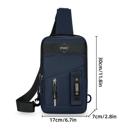 Men's Small Chest Bag Pack Sport Shoulder Sling Cross Body Bag Outdoor Travel