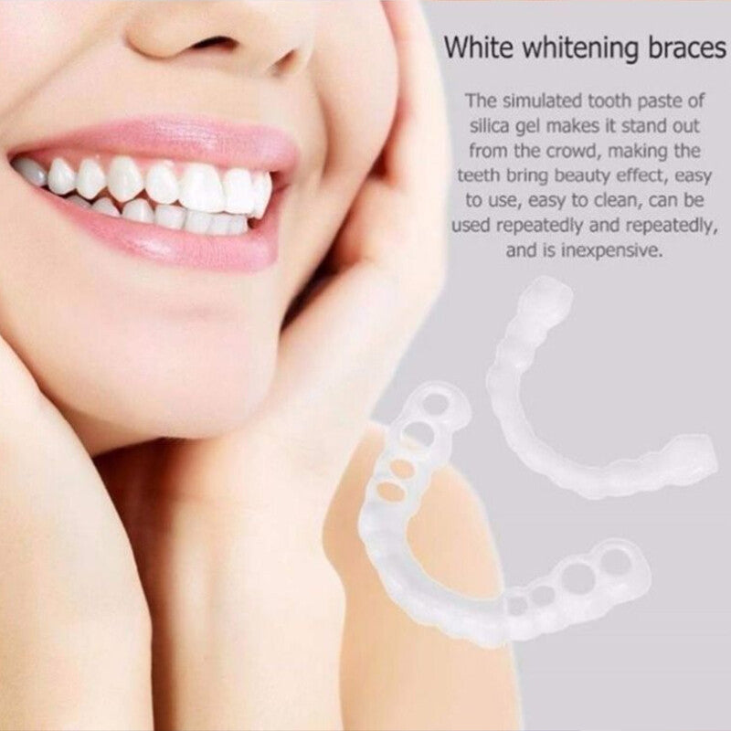 Snap On Bottom /Upper Lower False Teeth Dental Veneers Dentures Fake Tooth Smile