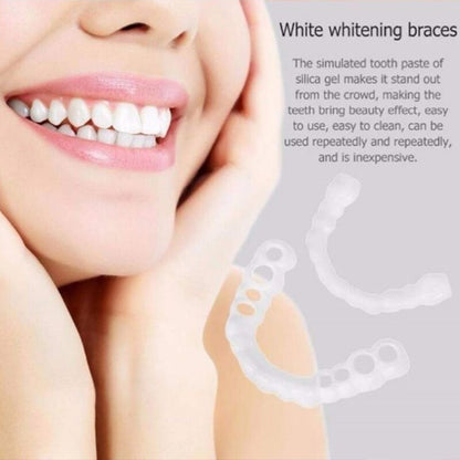 Snap On Bottom /Upper Lower False Teeth Dental Veneers Dentures Fake Tooth Smile