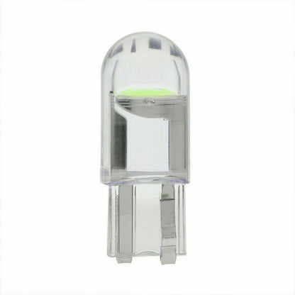10 X GREEN T10 DOME HEAD STYLE COB LED GLOBE REPLACEMENT FOR DASH LIGHTS PARKERS