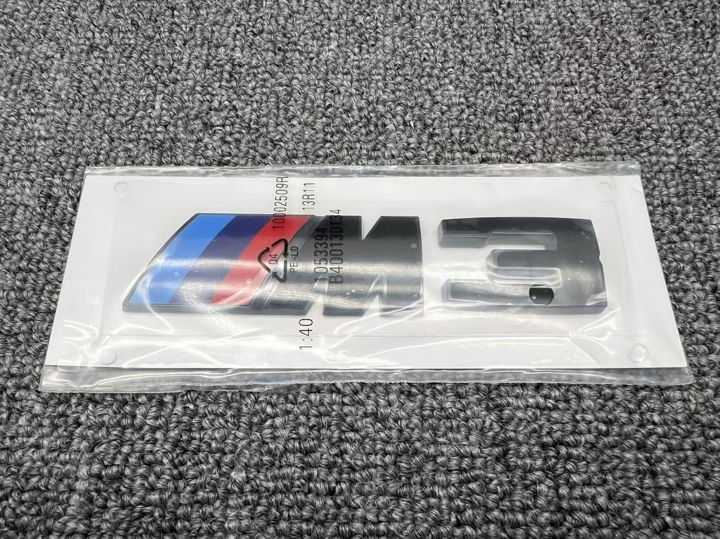 Competition Sport Black Silver Replacement Rear Trunk Emblem Badge For M3