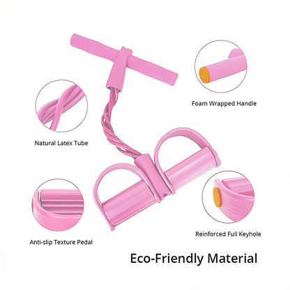 Multi-Function Exercise Tension Rope Foot Pedal Resistance Fitness Pull Bands AU