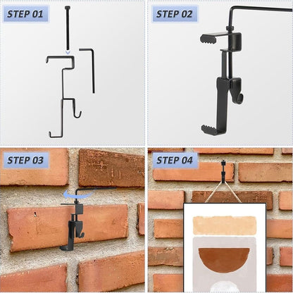 Stainless Steel Brick Wall Clips Adjustable Brick Hangers Brick Hooks Clamp