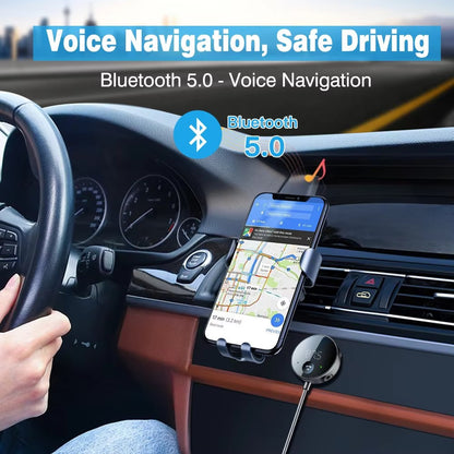 USB Bluetooth 5.0 Wireless Car FM Transmitter Aux Stereo Audio Receiver Adapter