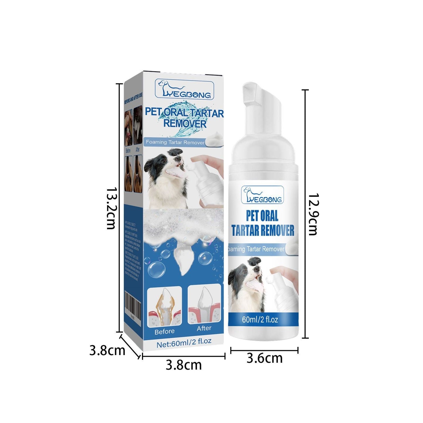 Pet Dogs Dental Tartar Remover Foaming Spray Whitens Teeth Oral Care Cleaner