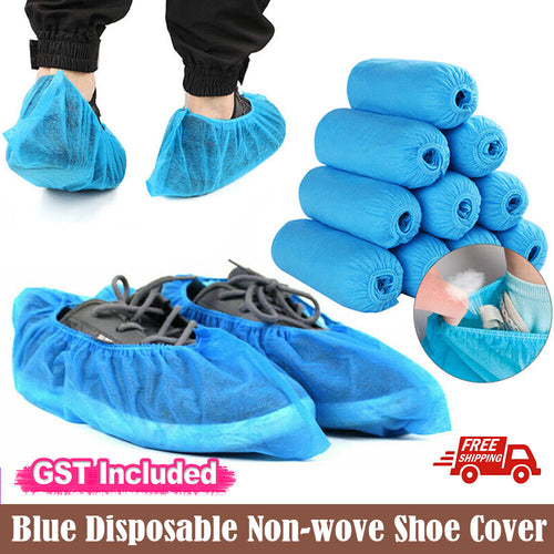 100/200 Disposable Non Woven Anti Skid Shoe Cover Overshoes Protector Boot Cover