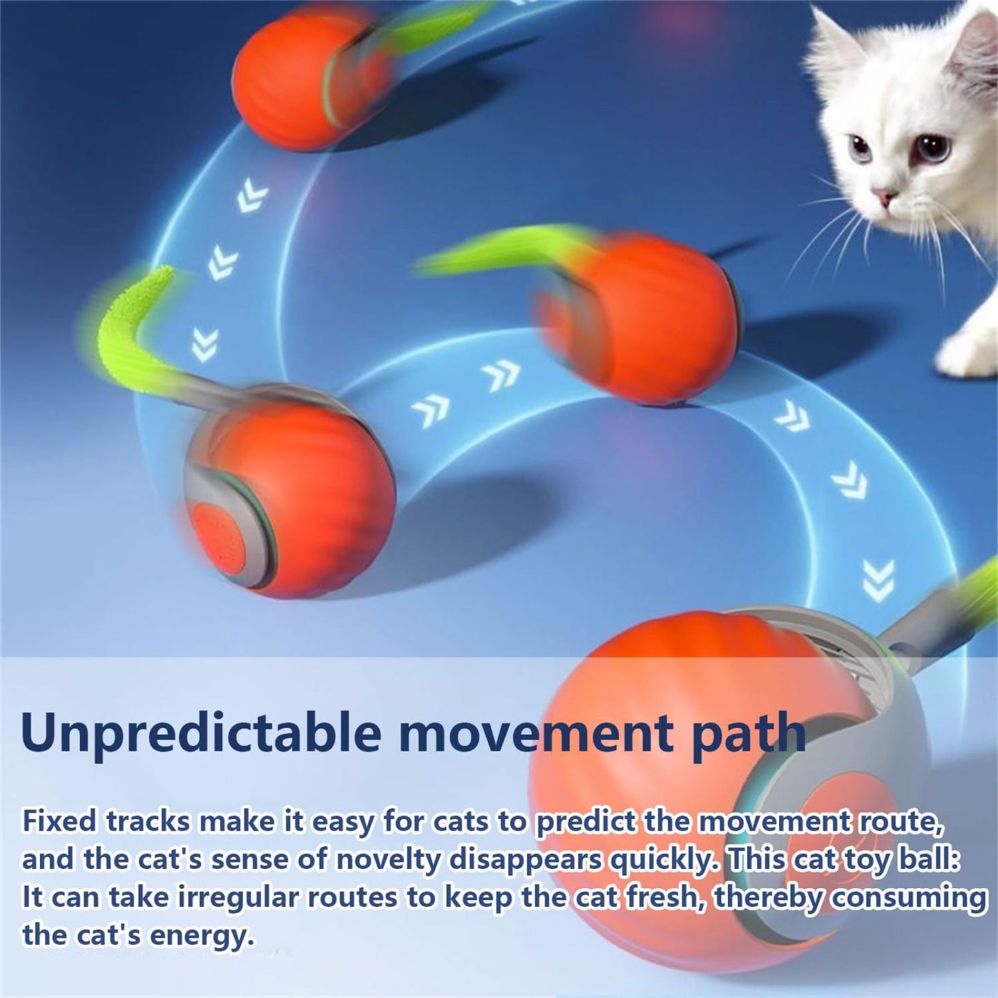Automatic Rolling Ball Smart Cat Dog Toy Electric Pet Self-moving Kitten Game au