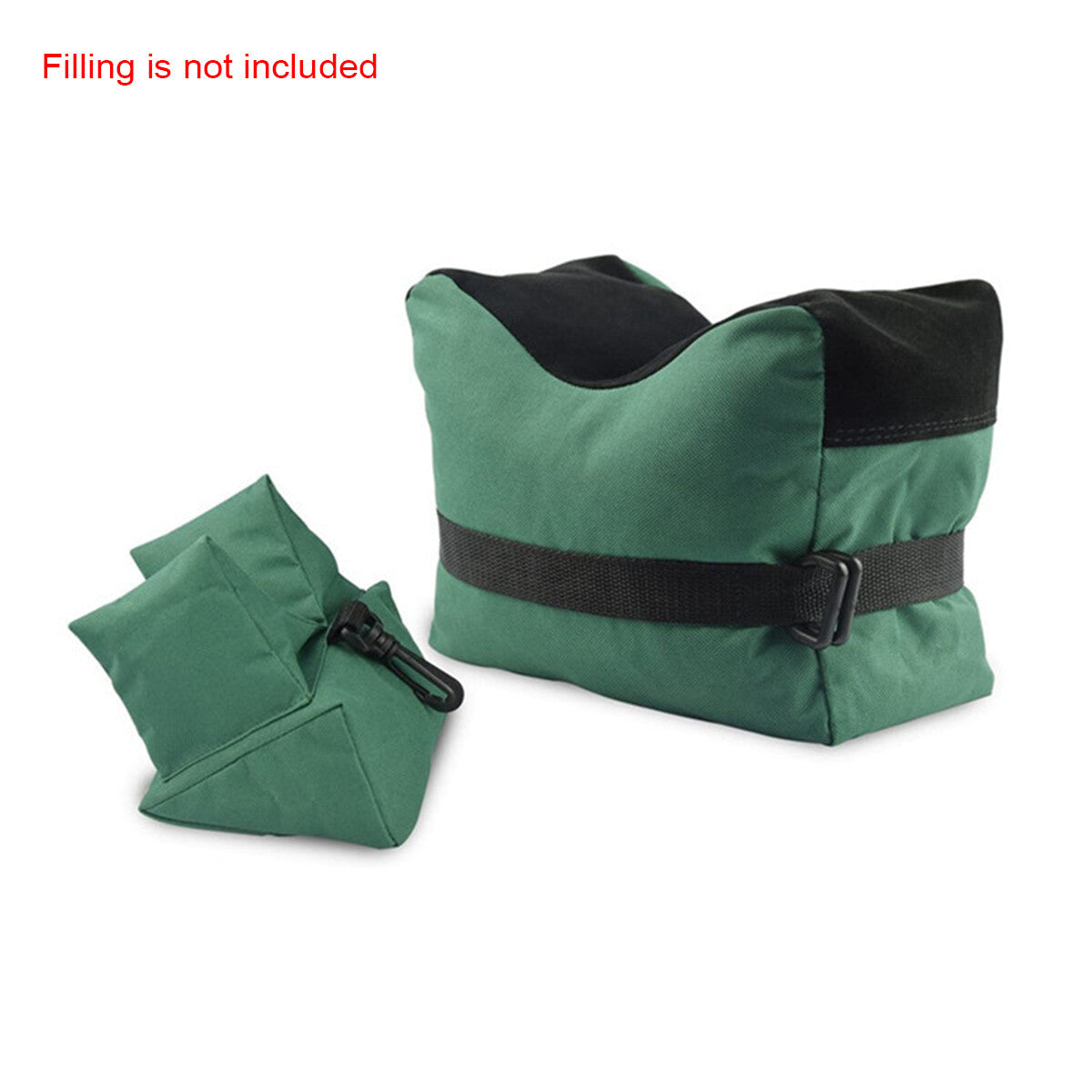 Shooting Range Sand Bag Rifle Gun Bench Rest Stand Front Rear Hunting Pack Set