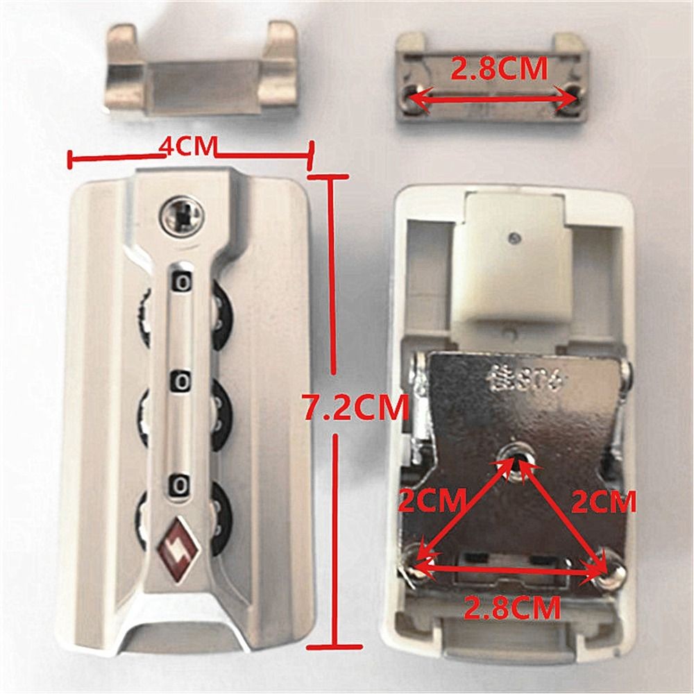 Replacement 3 Digit Combination Lock Suitcase Luggage Coded Lock  Travel