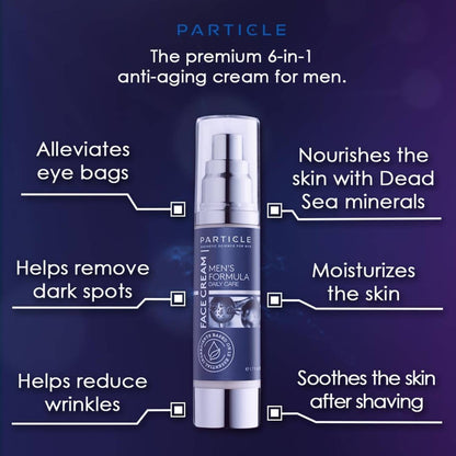 Particle Face Cream For Men 6 In 1 Anti Aging Cream Fights Eye Bags Dark Spots