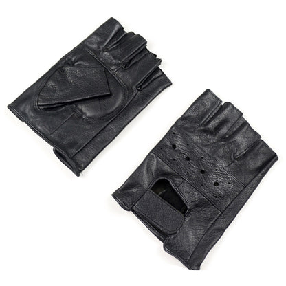 Tactical Leather Half Finger Gloves Army Military Driving Fitness Fingerless