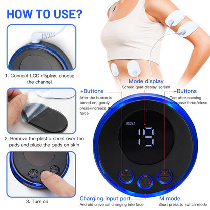 EMS Facial Body Muscle Stimulator Electrode Face Cheek Slim Beauty Massager New