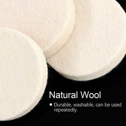 6PC 50mm Roloc Wool Felt Disc 2'' Roll Lock Polishing Buffing Pads Wheels