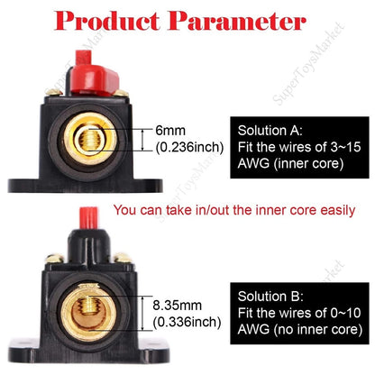 Circuit Breaker Fuse Holder DC 12V 20A-100A AMP Car Audio Solar Energy Inline OZ
