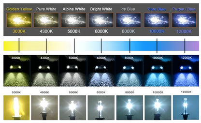 2 x H1 55W HID Globes HID XENON Bulb 3000K 4300K 5000K 6000K 8000K 10000K 12000K
