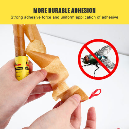 120 Rolls Sticky Fly Trap Paper Insect Bug Catcher Strip Flies Sticker