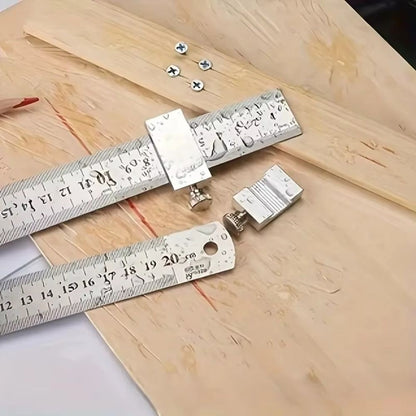 Woodworking Steel Ruler Straight Ruler Gauge Positioning Mark Square Stop Block
