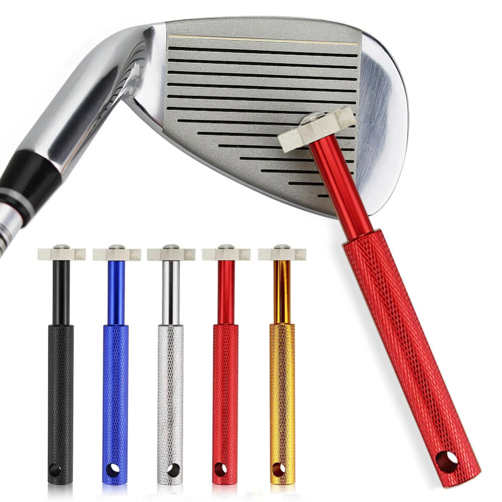 Club Groove Sharpener/Cleaner Regrooving Tool 6 Heads Iron Wedge Cleaning – Compatible with Golf