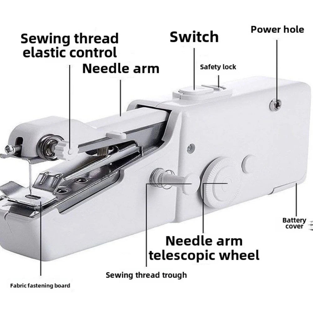 Mini Electric Hand Sewing Machine Portable Sewing Quick Sewing Tool Home DIY