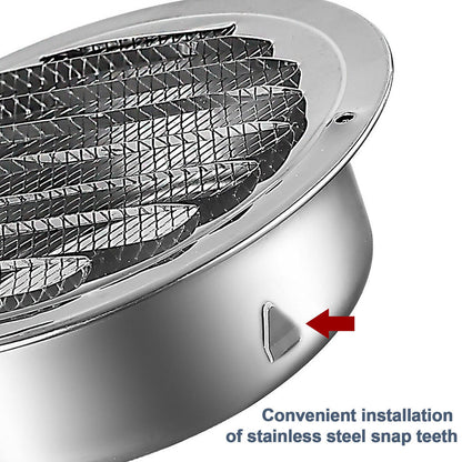 Ø 70-200mm Stainless Steel Ventilation Air Vent Grille Cover Metal Duct Circle-