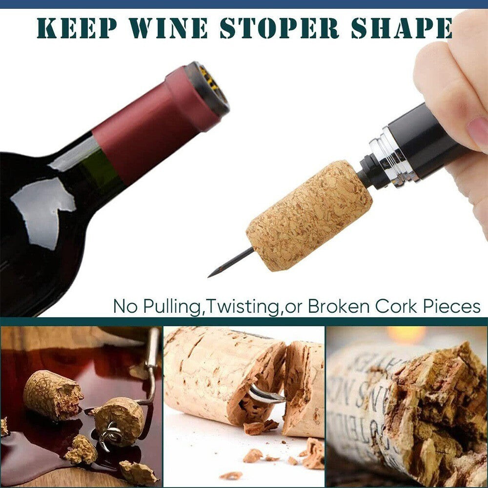 Air Pressure Pump Wine Bottle Opener Portable Steel Easy Cork Remover Corkscrew