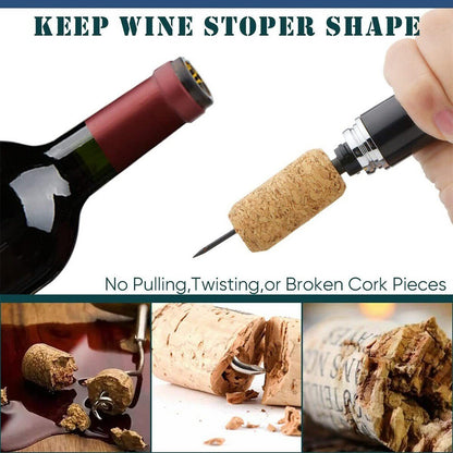 Air Pressure Pump Wine Bottle Opener Portable Steel Easy Cork Remover Corkscrew