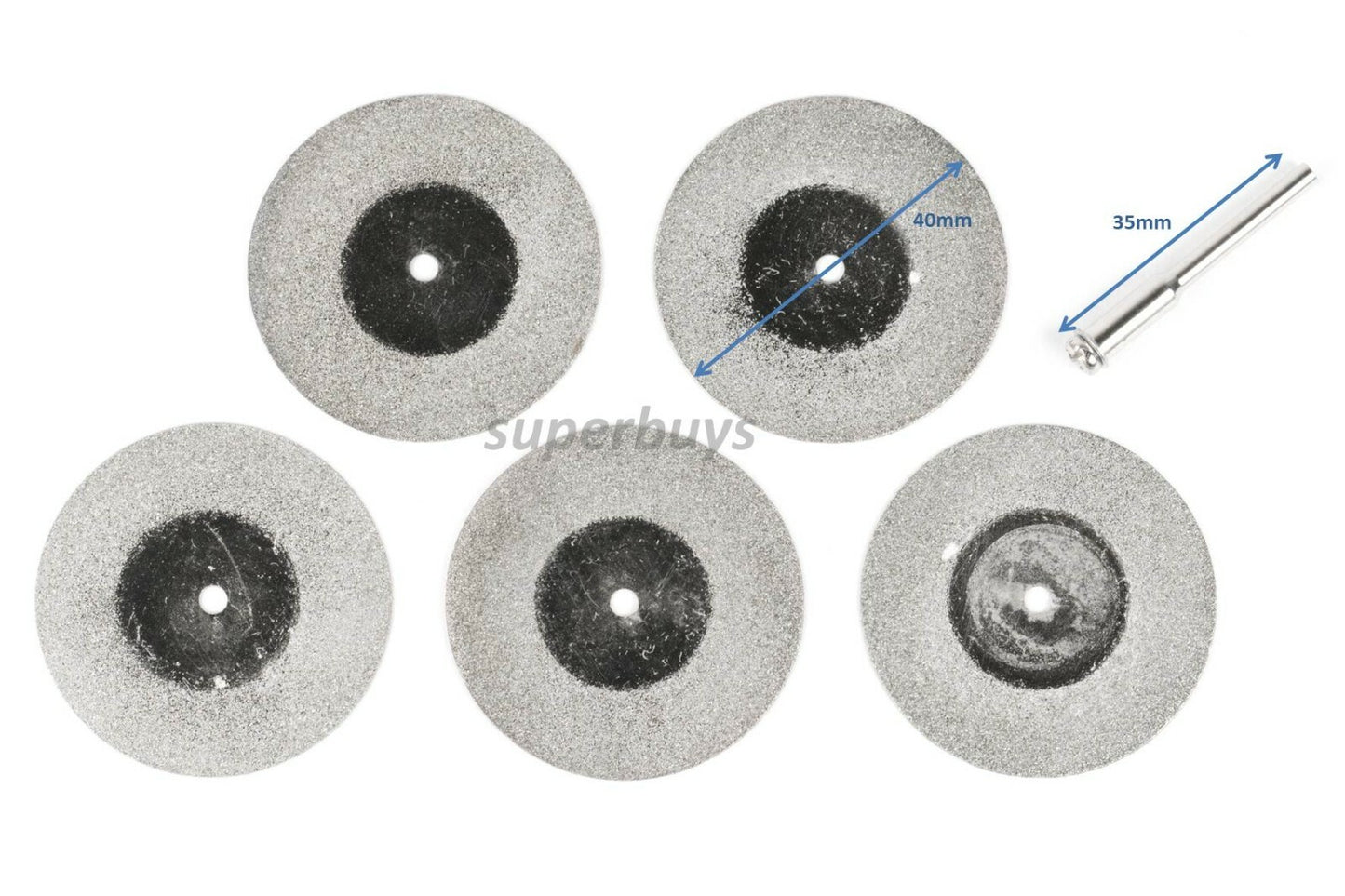 6pcs 40mm Abrasive Emery Diamond Cutting Grinding Wheel Discs Saw For Dremel