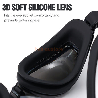 Prescription Swimming Goggles Myopia Adult Kids Quality Anti-fog to -10.0 NEW AU